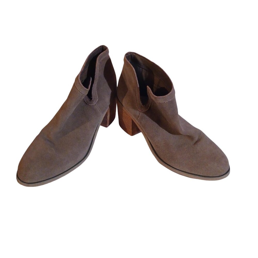 Urban Outfitters Maude Block Heel Suede Ankle Booties - Picture 2 of 6